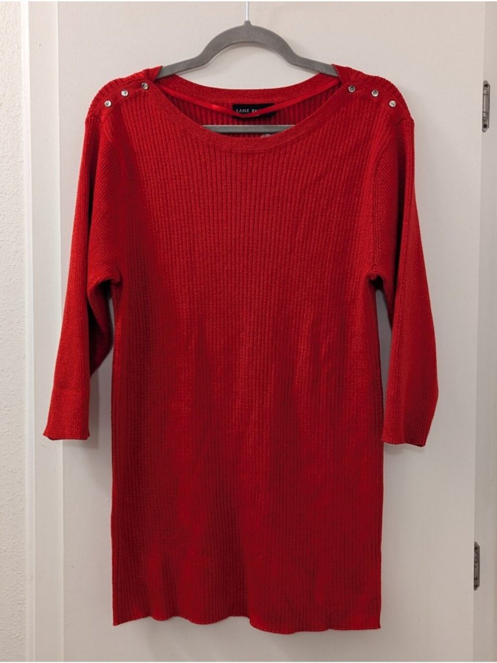 Lane Bryant Red Ribbed Sweater Size 22/24